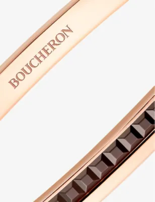 BOUCHERON Quatre Classique PVD-coated 18ct pink-gold bangle - 20CM detail 2
