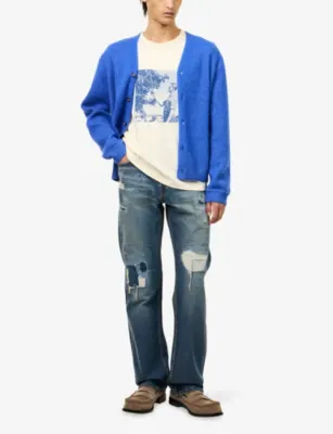 JW ANDERSON Distressed Straight-Leg Denim Jeans detail 2