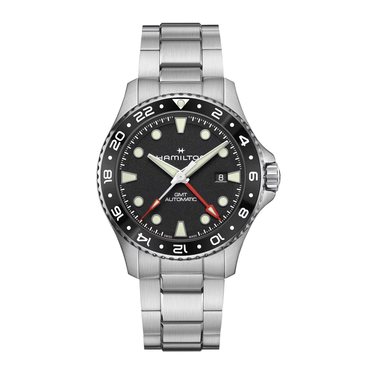 Hamilton Khaki Navy Scuba Auto GMT 43mm Mens Watch Black