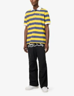 ICECREAM Cones & Bones Striped Cotton Polo Shirt detail 2