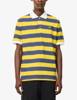 ICECREAM Cones & Bones Striped Cotton Polo Shirt detail 3