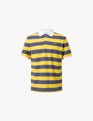 ICECREAM Cones & Bones Striped Cotton Polo Shirt