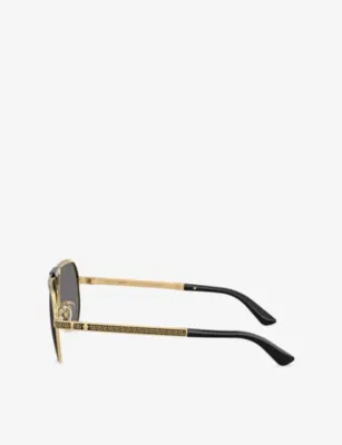 VERSACE VE2294 Square-Frame Metal Sunglasses detail 2