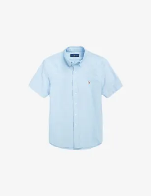 POLO RALPH LAUREN Logo-Embroidered Custom-Fit Cotton Oxford Shirt