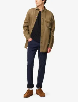 7 FOR ALL MANKIND Slimmy Tapered-Leg Stretch-Cotton Blend Trousers detail 2
