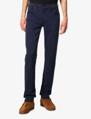7 FOR ALL MANKIND Slimmy Tapered-Leg Stretch-Cotton Blend Trousers detail 3