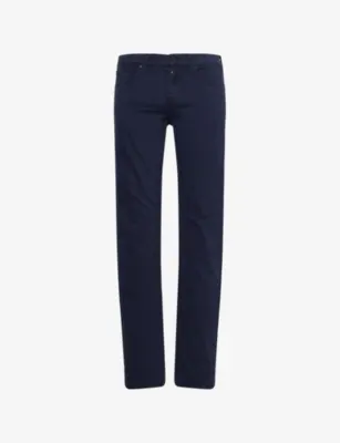 7 FOR ALL MANKIND Slimmy Tapered-Leg Stretch-Cotton Blend Trousers