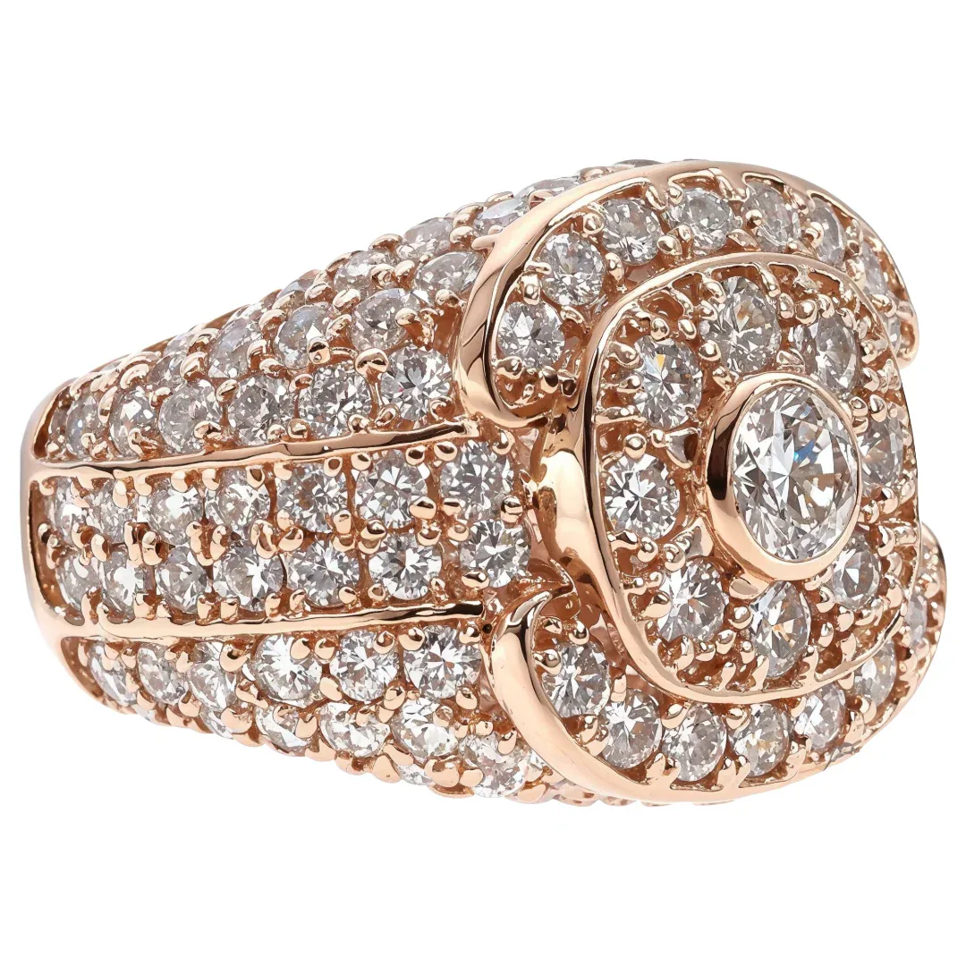 RINA - For Him FACTORY Bezel Solitaire Trickle Ring 64687 in Rose Gold / 9.5 – Ring