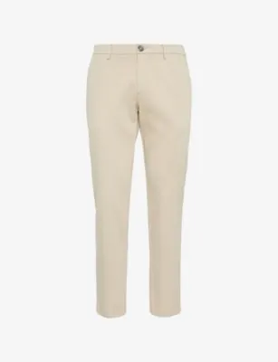 BOGGI MILANO Tapered-Leg Mid-Rise Cotton-Blend Trousers