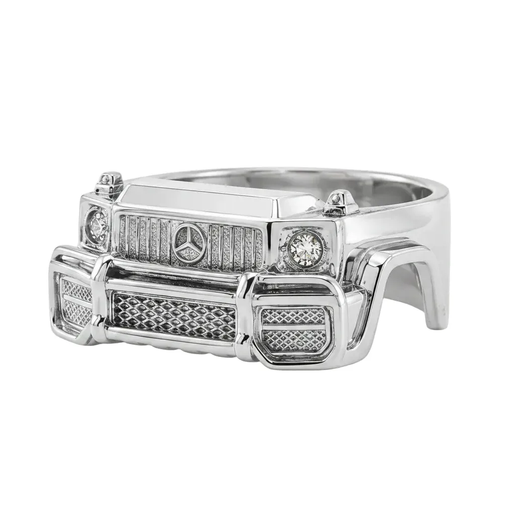 AHMED - For Him CVD .925 Silver G Wagon Ring 71723 in .925 Silver Black Rhodium / 10 – Ring