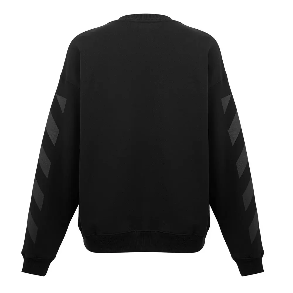 Off White Men's Crew Sweatshirt in Black/White, additional product view 2
