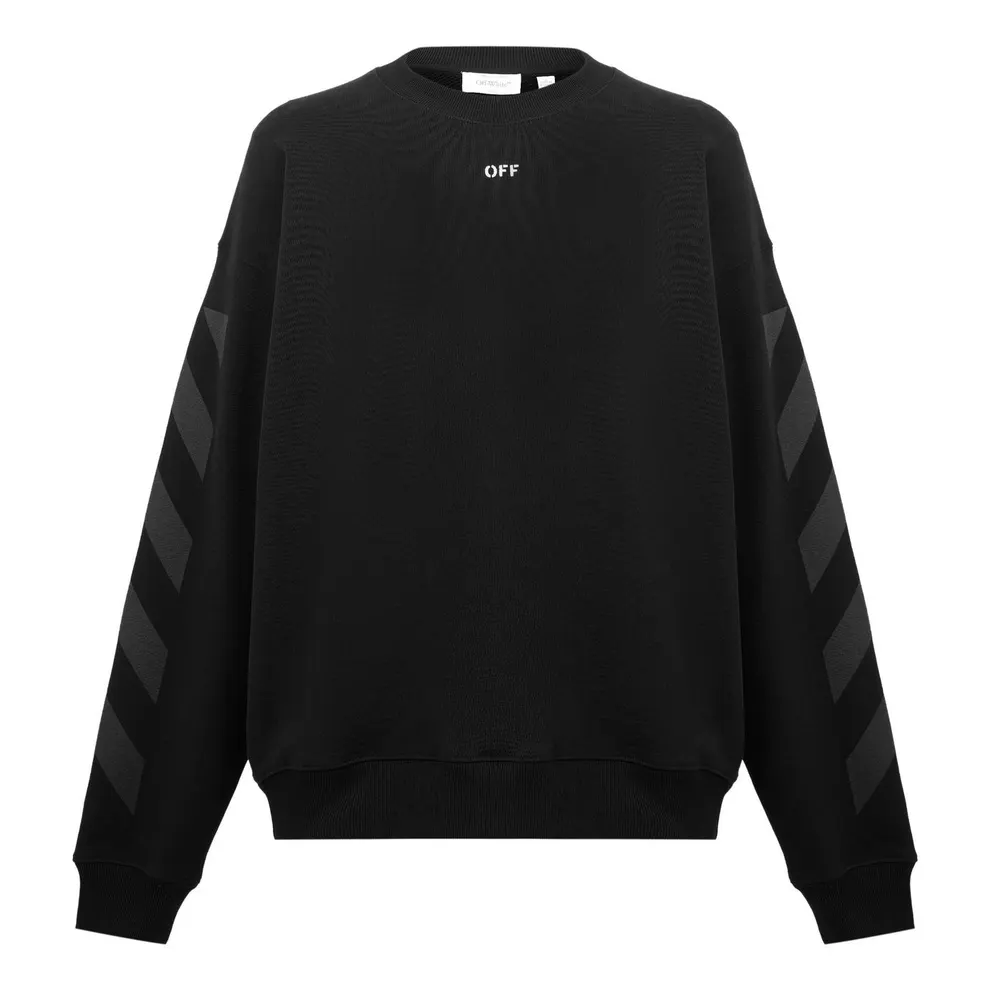 Off White Men's Crew Sweatshirt in Black/White – Clothing