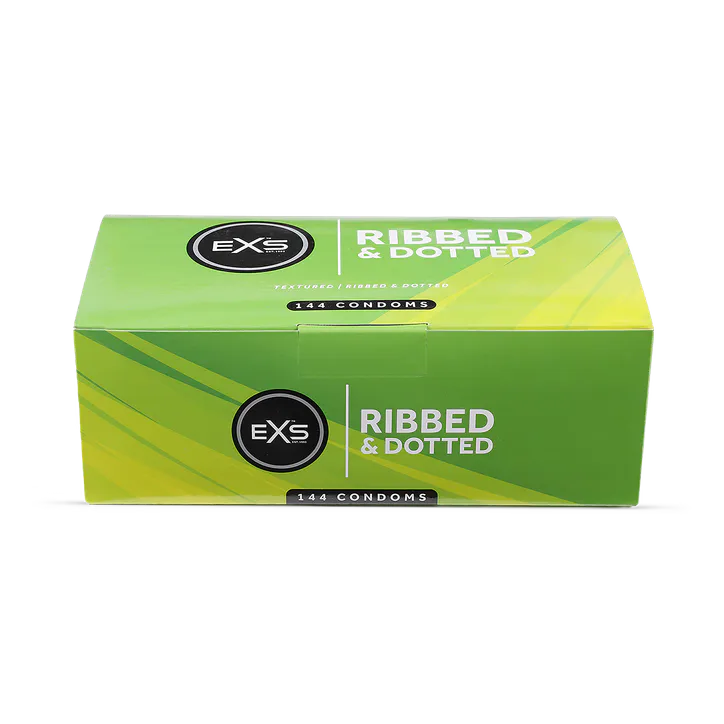 EXS Textured Condoms Ribbed & Dotted Vegan 144 Pack detail 2