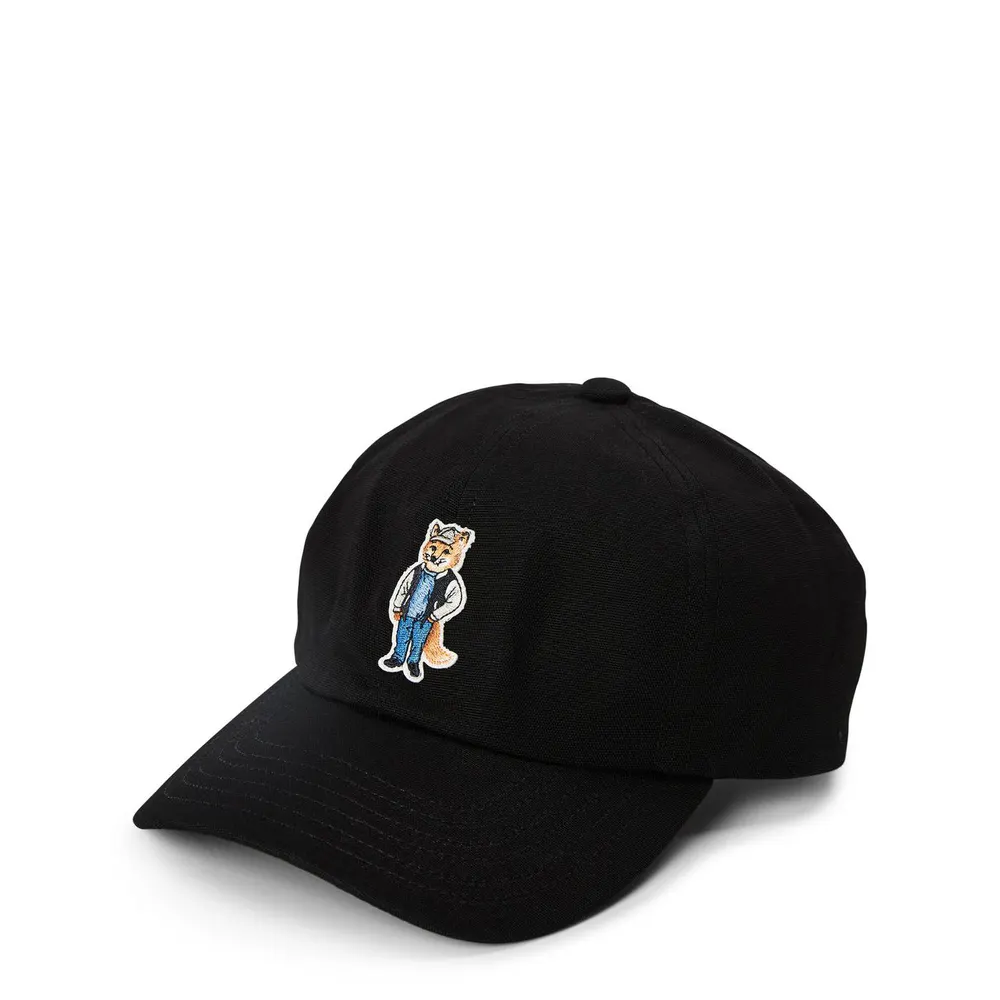 Maison Kitsune Men's Dressed Fox Baseball Cap in Black – Accessories