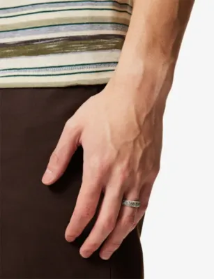 SERGE DENIMES Frieze 925 Sterling Silver Ring - U detail 2