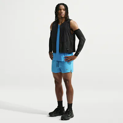 Nike Fast Men's Dri-FIT 8cm (approx.) Brief-Lined Running Shorts - Light Current Blue/Black