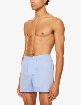 DEREK ROSE Amalfi Batiste relaxed-fit cotton woven boxer shorts detail 3