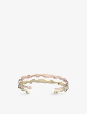 LA MAISON COUTURE Biiju Sandstorm 18ct yellow gold-plated sterling-silver cuff bracelet detail 3