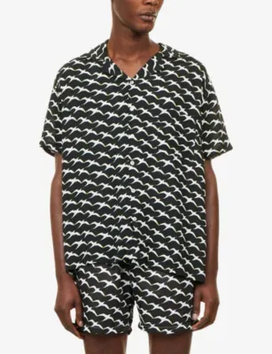 ARRELS BARCELONA Birds Graphic-Print Woven Shirt detail 3