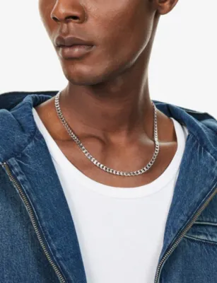 TOM WOOD Frankie Chain Rhodium-Plated 925 Sterling-Silver Necklace detail 2