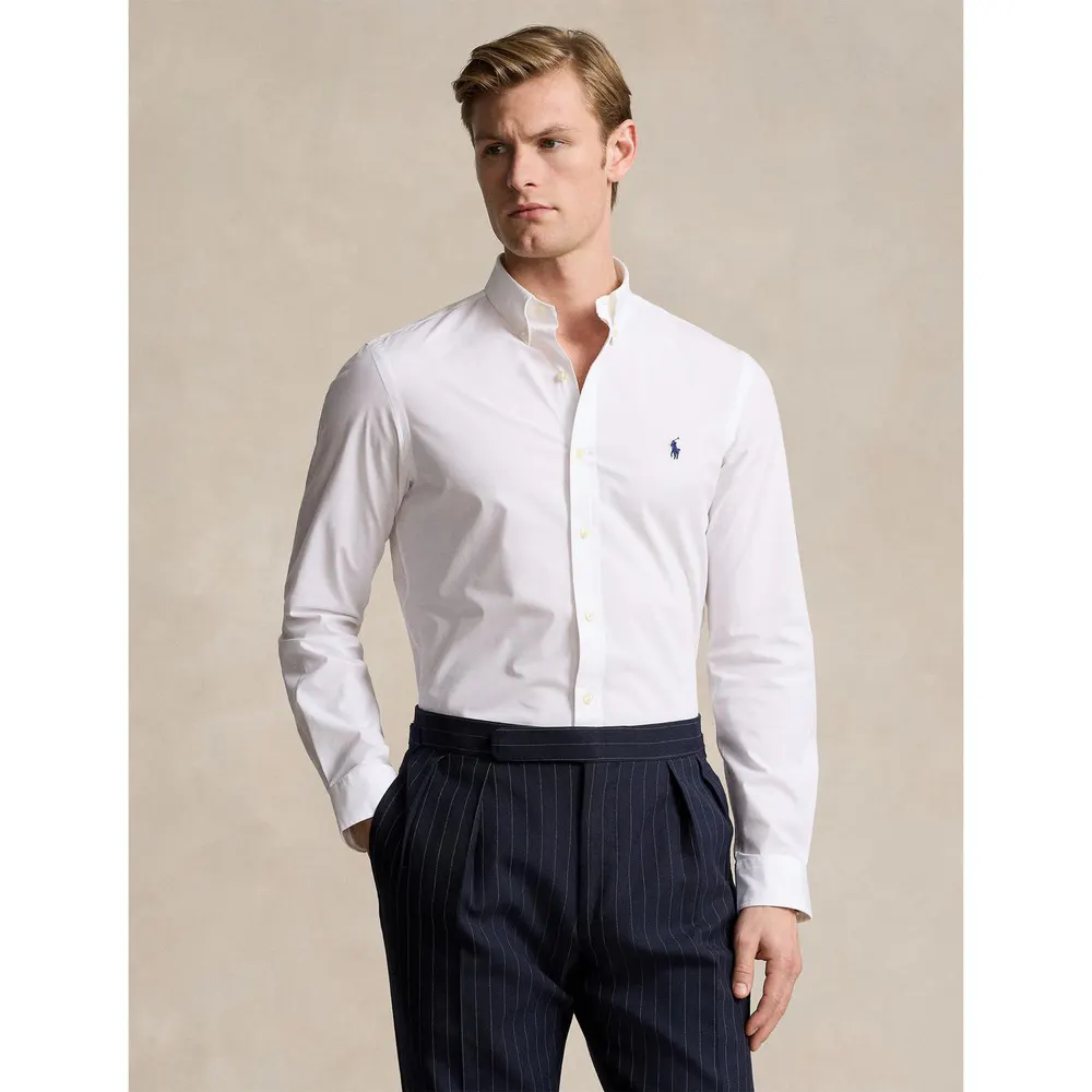 Polo Ralph Lauren Men's Slim Fit Poplin Long-Sleeve Shirt detail 3