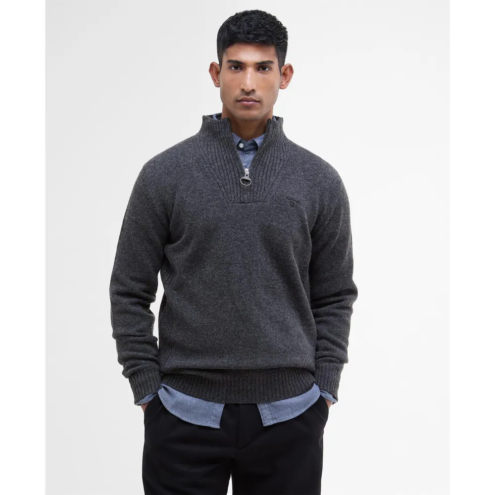 Barbour Essential L/Wool Half Zip Jumper detail 2