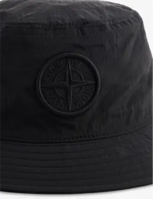 STONE ISLAND Compass Brand-Embroidery Woven Bucket Hat - L detail 2