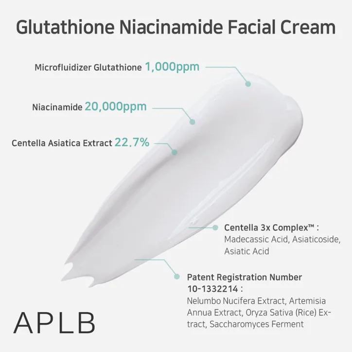 APLB Glutathione Niacinamide Facial Cream 55ml, additional product view 2