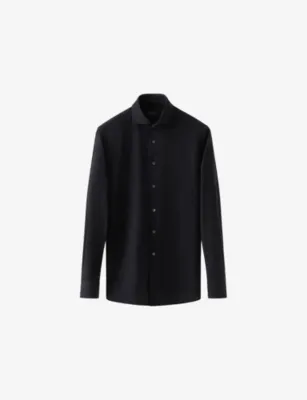 ETON Long-Sleeved Contemporary-Fit Denim Shirt in BLACK – Mens | Shirts | Casual Shirts | Long-sleeved
