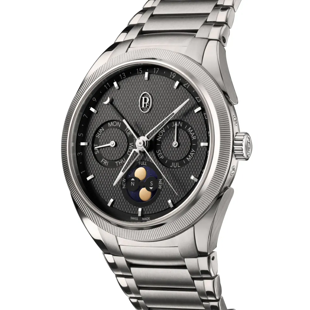 Parmigiani Fleurier TONDA PF Gregorian Annual Calendar Steel Platinum Warm Grey 42mm Mens Watch in Grey, additional product view 2