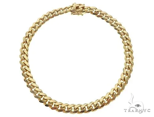 JALGAS - ROYAL CHAIN GROUP 14K Yellow Gold Solid Miami Cuban Link Bracelet 8.5 Inches 6 mm 65590