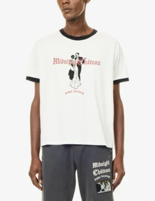 DUKE & DEXTER MC Dancers Vintage Studded Graphic-Print Cotton T-Shirt detail 3
