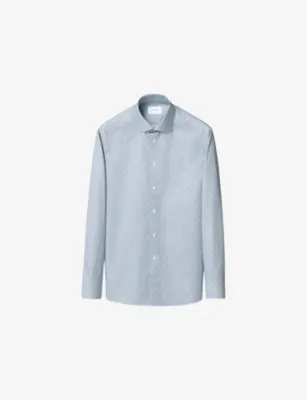 ETON Signature Twill Motif Slim-Fit Cotton Shirt - LIGHT BLUE - 17.75