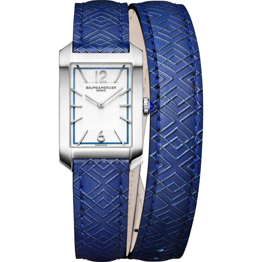 Baume and Mercier Hampton Automatic Analogue Watch in Silver/Blue – Accessories