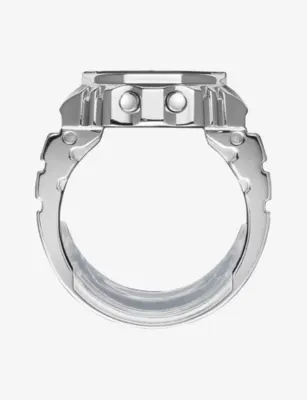 G-SHOCK CRW-001-1ER Stainless-Steel Quartz Digital Ring Watch in SILVER, additional product view 2