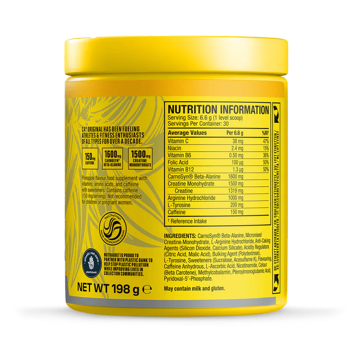 Cellucor C4 Original Pre Workout Reorg Series Pineapple Head 198g detail 3