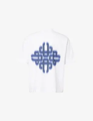 THE COUTURE CLUB Motion Blurred Emblem Cotton-Jersey T-Shirt