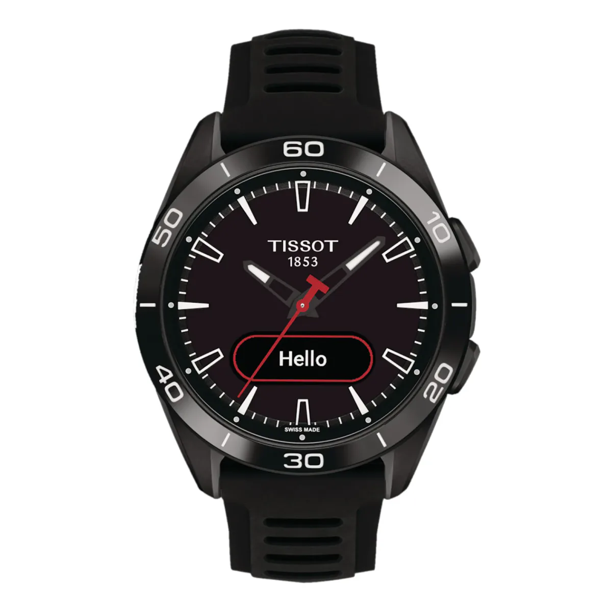 Tissot T-Touch Connect Sport 44mm Unisex Watch Black With Black Silicone Strap