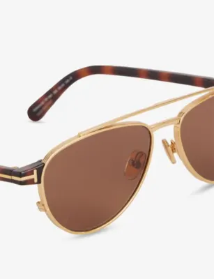 TOM FORD FT1361 Anthony 02 Aviator-Frame Metal Sunglasses detail 2