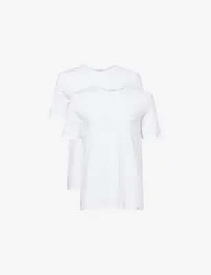 HANRO Cotton Essentials Slim-Fit Stretch-Cotton T-Shirts Pack of Two
