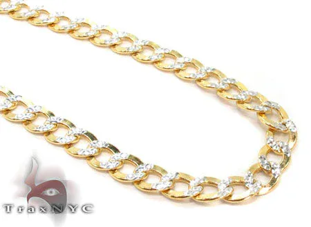 JALGAS - SKYLINE JEWELRY 10K Yellow Gold Diamond Cut Solid Curb Link Chain 3.2mm 33012 in 30 Inches – Chain