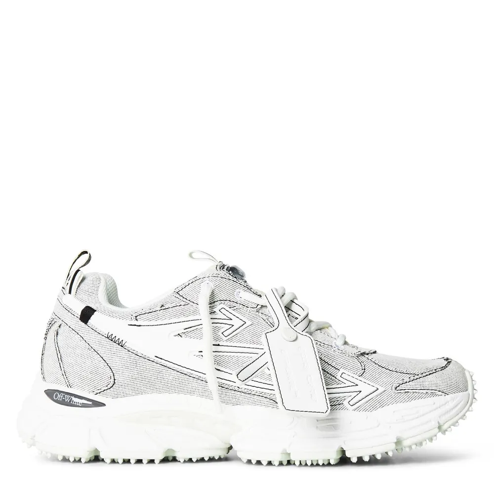 Off White Men's Denim BRB Trainers in White – Footwear