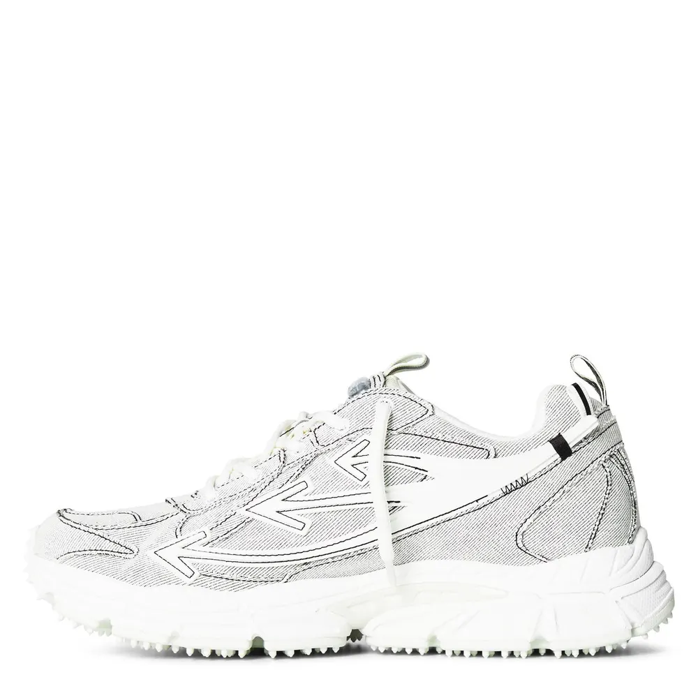 Off White Men's Denim BRB Trainers in White, additional product view 2