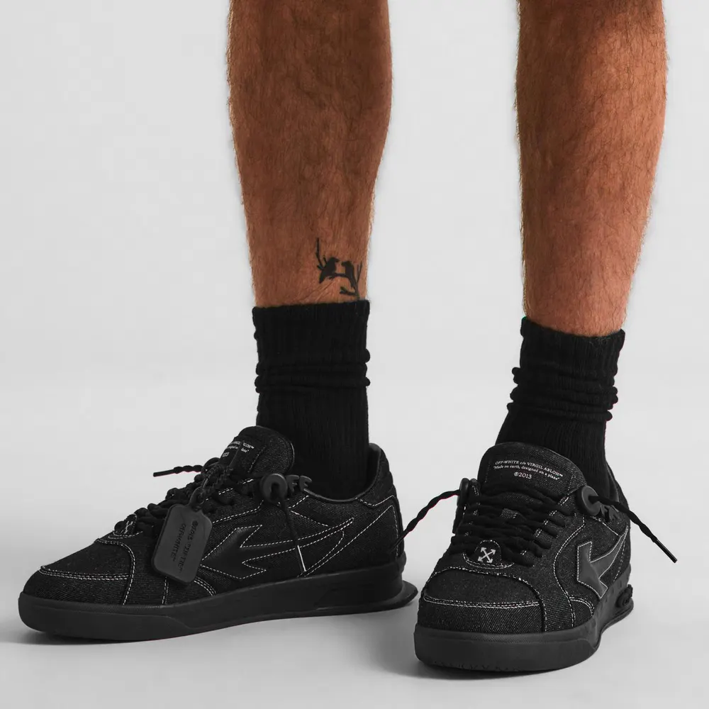 Off White Men's Denim BRB Trainers in White, additional product view 3