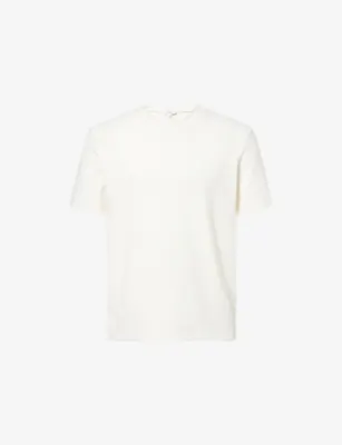 ARNE Pleated Crew-Neck Woven T-Shirt
