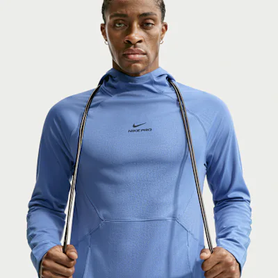 Nike Pro Men's Dri-FIT Mid-Layer Training Top - Indigo Storm/Black