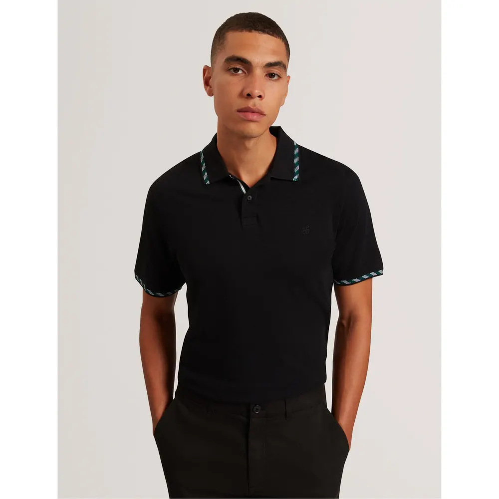 Ted Baker Men's Jacquard Short-Sleeve Polo Shirt detail 3