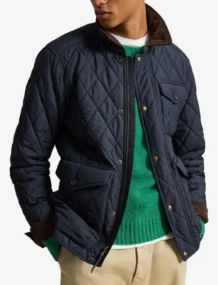 POLO RALPH LAUREN Beaton Quilted Shell Jacket in College Navy Fa22, additional product view 3