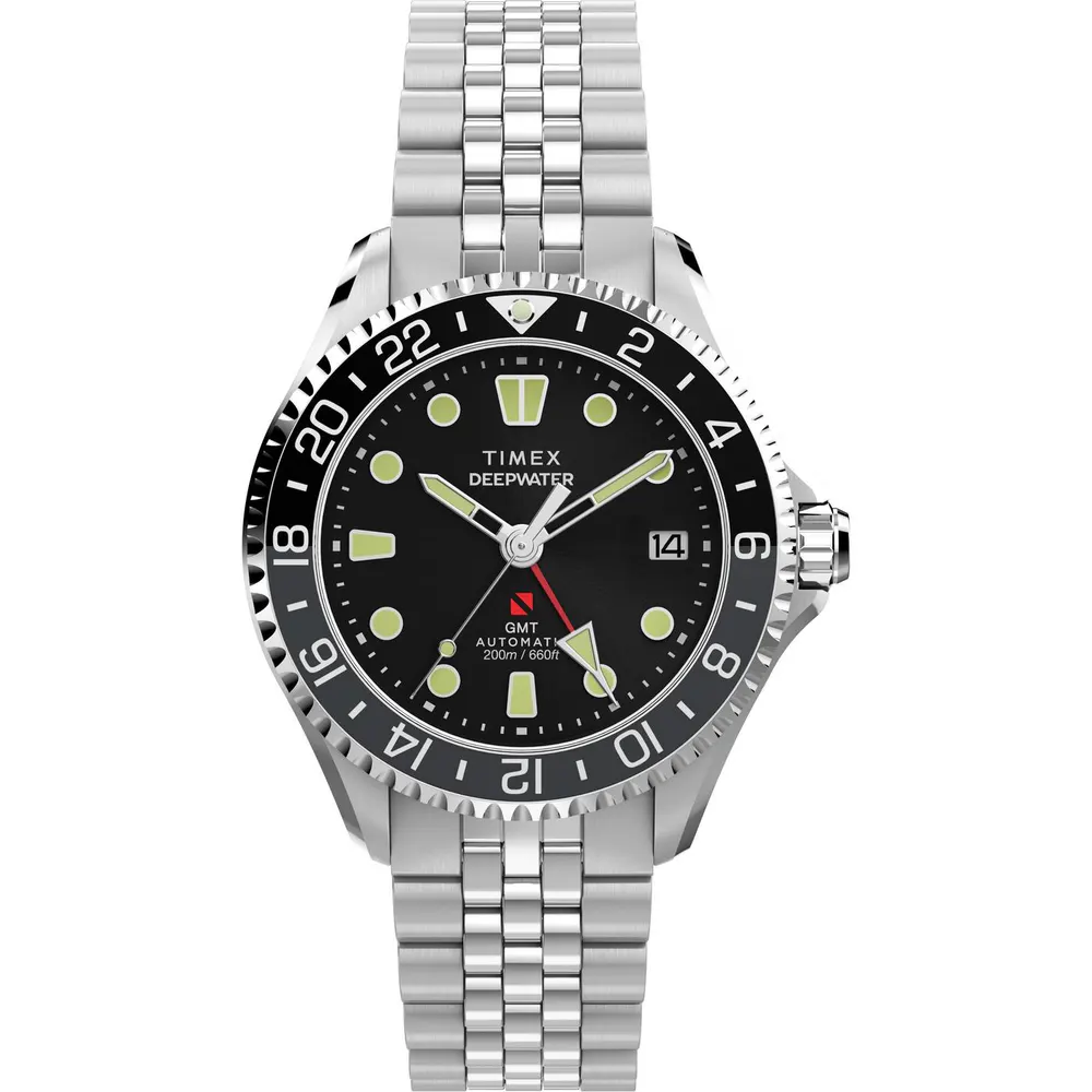 Timex Men's Meridian Quartz Analogue Watch in Silver/Black – Accessories