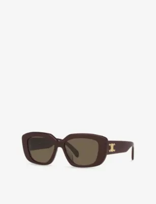 CELINE CL40216U rectangle-frame acetate sunglasses in PURPLE, additional product view 2
